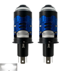 M050X-H4-W BOMBILLO led h4 para moto doble lupa, función altas y bajas, luz blanca.