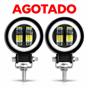 TB-032 exploradora redonda 3" con aro en neon tipo halo luz blanca expansiva funcion fija