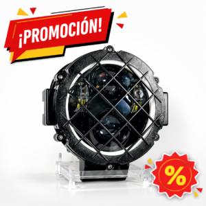 TB-215-7" FARO 7" redondo antiniebla 4*4 con rejilla funda negra cocuyo fijo