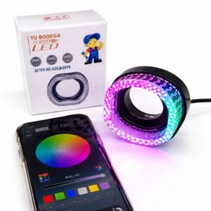 TJ-02 OJO de angel rgb, apto para moto, funcionamiento desde aplicativo movil.
