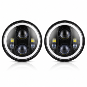 TB-001 FARO de lujo 5" 40w con ojo de angel funcion altas y bajas color blanco amarillo