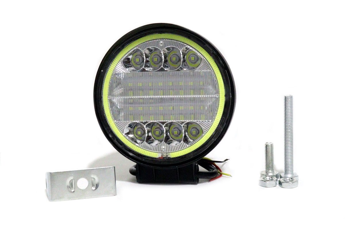 TB-043 W exploradora redonda 24 led con aro en neon funcion fija y estrober