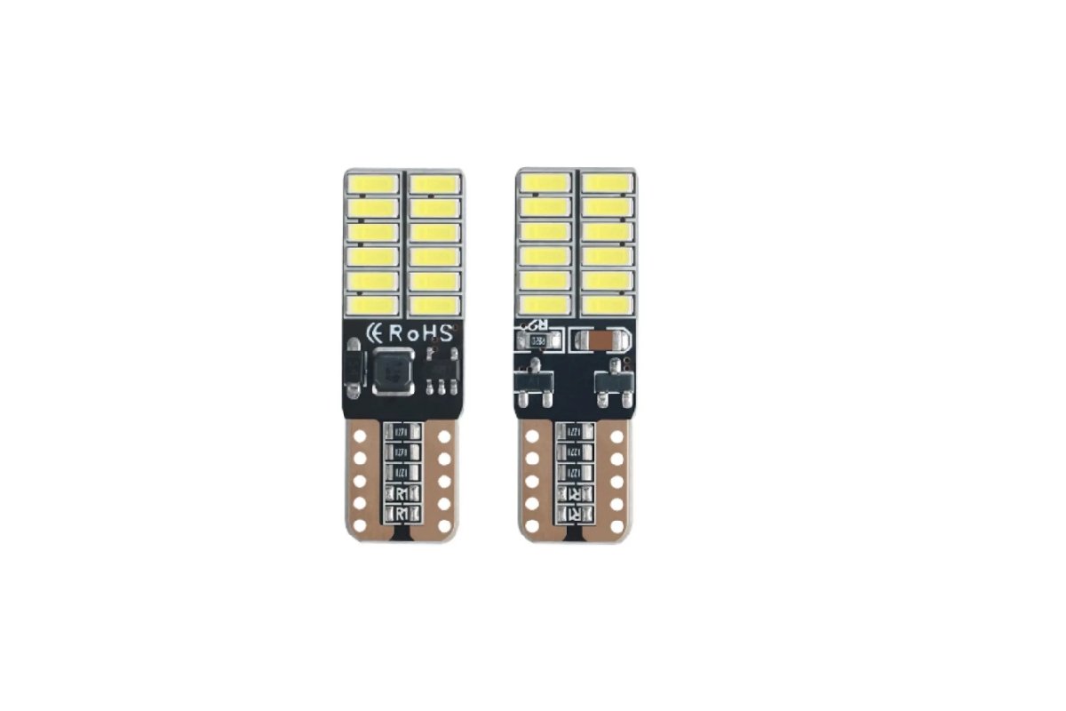 T10-24C BLANCO cocuyo bayoneta 24 led canbus 158 funcion fijo