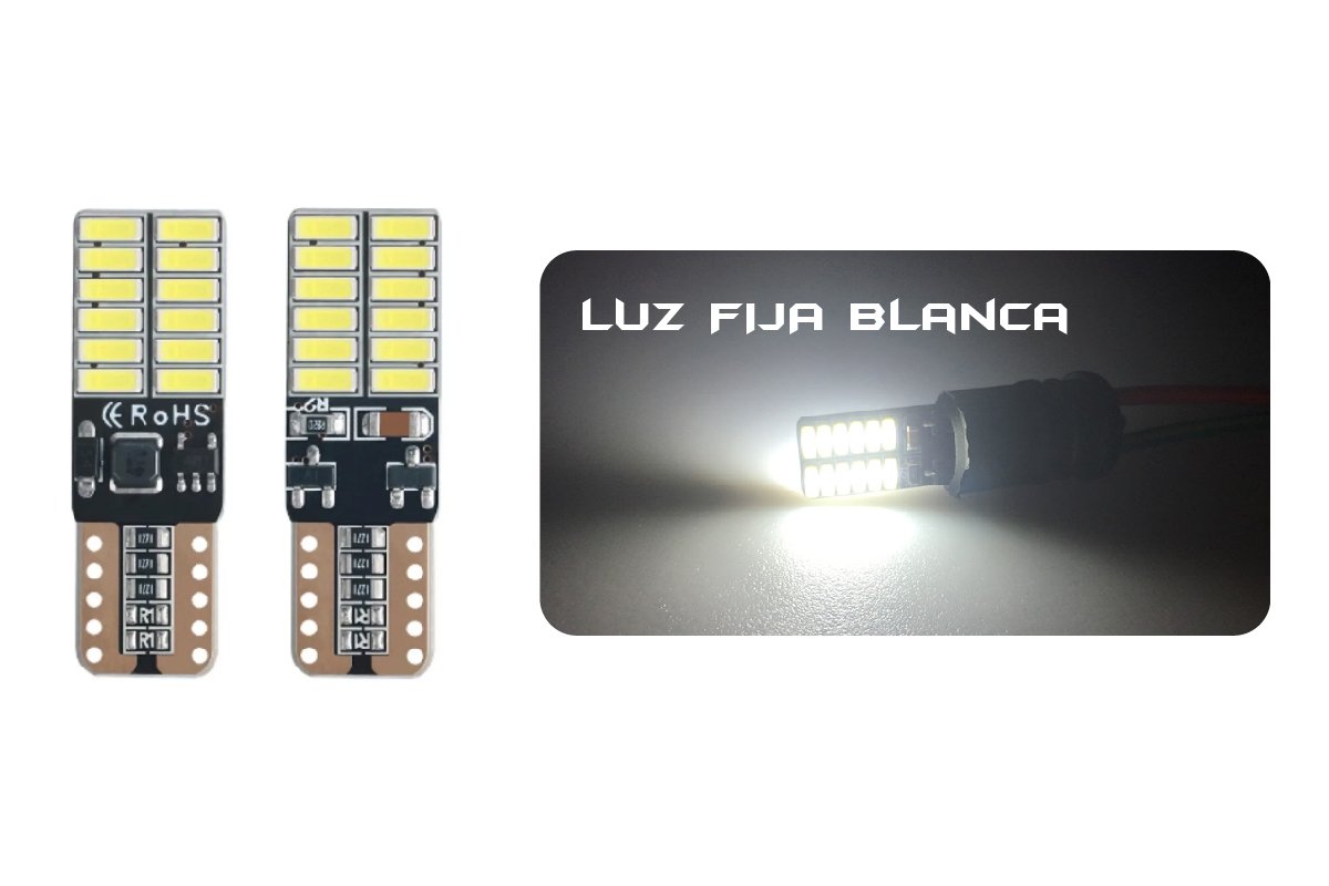 T10-24C BLANCO cocuyo bayoneta 24 led canbus 158 funcion fijo - Imagen 2