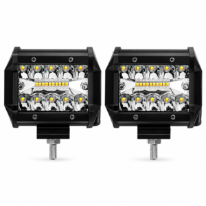TB-016-W/Y PAR EXPLORADORA CUADRADA BICOLOR 20 LED FUNCION FIJO Y ESTROBER