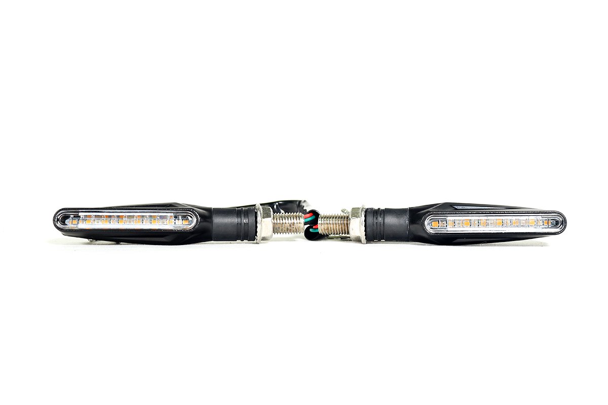 TUM-04-05-06 - direccionales led función fija y secuencial color ámbar moto