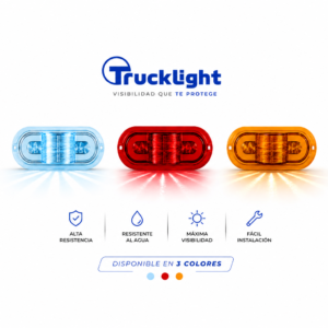 LY-01 UNIDAD LAMPARA LED LATERAL, LUZ AZUL HIELO/ROJA/AMARILLA