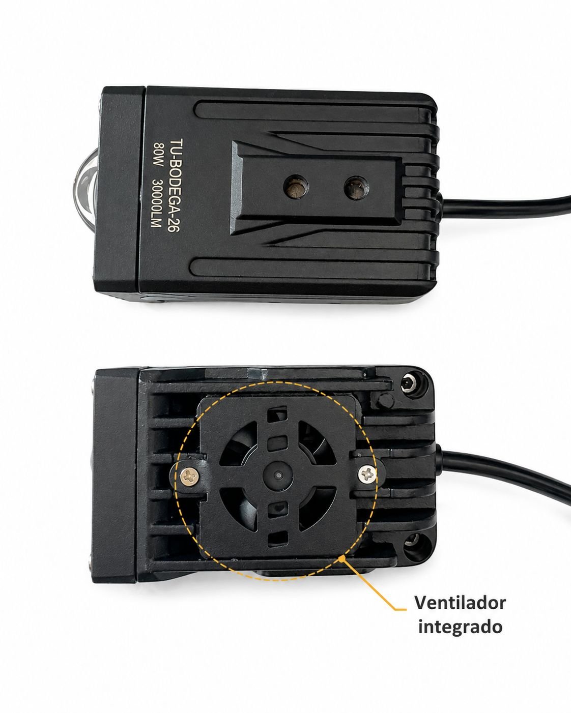 TB-240 PAR EXPLORADORA LED MINNIDRIVING DE ALTA POTENCIA BIFOCAL, SISTEMA DE REFRIGERACIÓN POR DISIPADOR. - Imagen 2