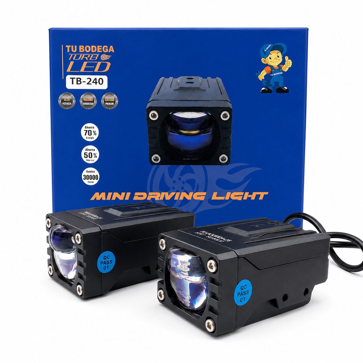 TB-240 PAR EXPLORADORA LED MINNIDRIVING DE ALTA POTENCIA BIFOCAL, SISTEMA DE REFRIGERACIÓN POR DISIPADOR. - Imagen 8