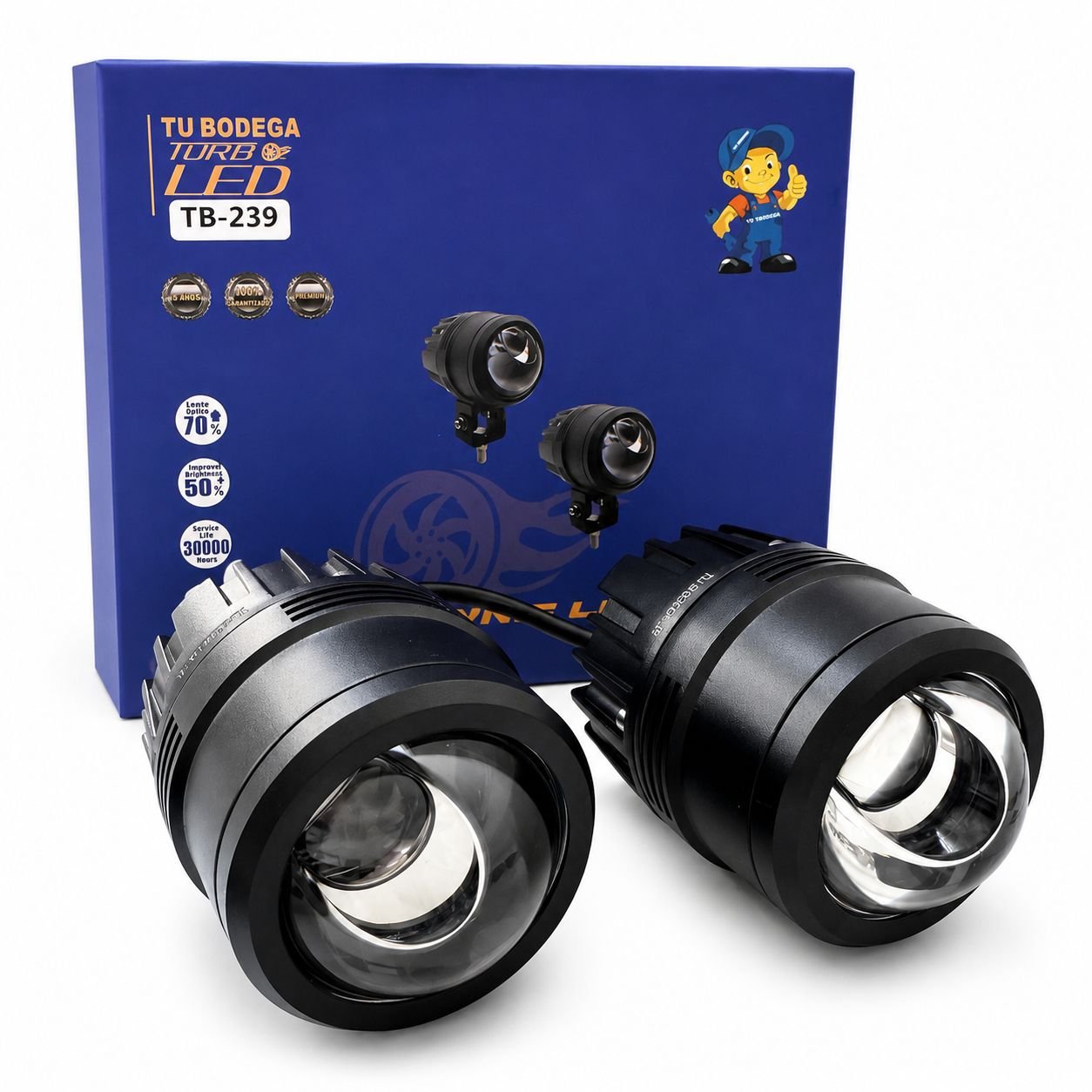 TB-239 PAR EXPLORADORA LED MINNIDRIVING DE ALTA POTENCIA CON LUZ BLANCA/AMARILLA FIJA, CON SOPORTE AJUSTABLE. - Imagen 8