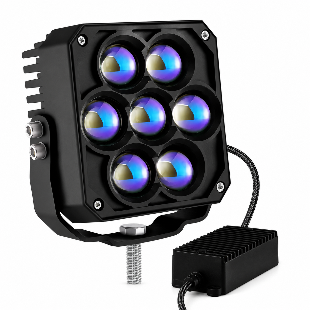TB-241 PAR EXPLORADORA CUADRADA MINIDRIVING DE 7 LUPAS LÁSER, CON LUZ BLANCA Y AMARILLA DE ALTA INTENSIDAD, DISEÑADA PARA OFRECER UNA ILUMINACIÓN POTENTE Y DE MAYOR ALCANCE. - Imagen 4