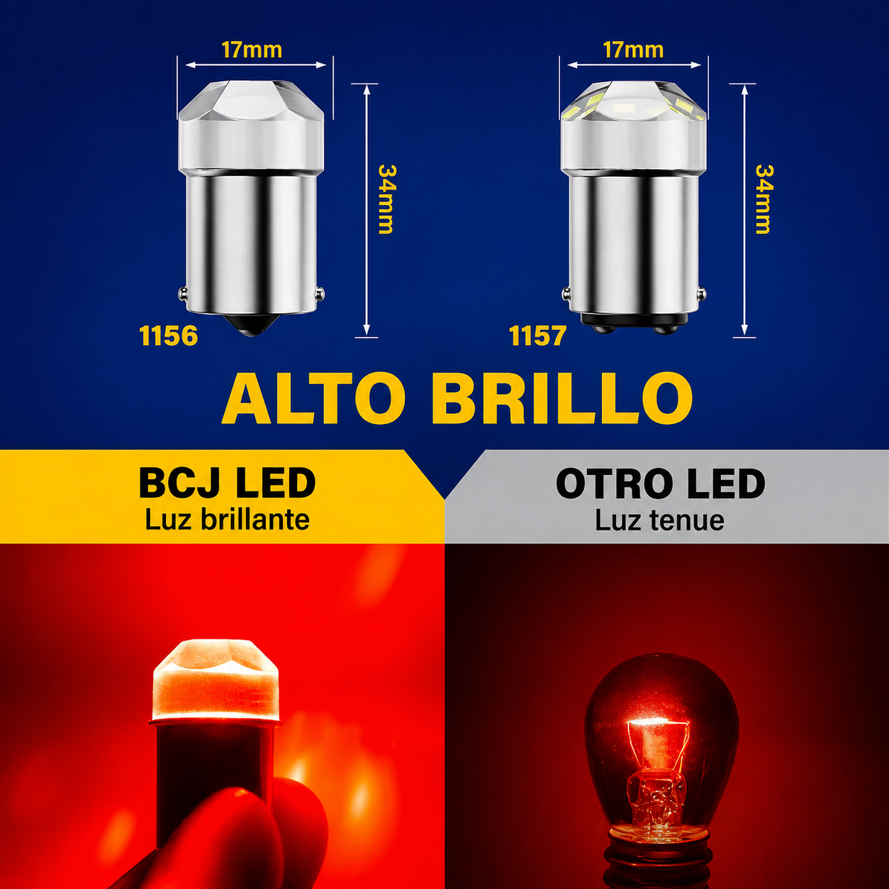 1157-C3 W/R PAR BOMBILLO PARA STOP CON FUNCIÓN FIJO, TIPO GOTERA CON PUNTA DE DIAMANTE, CON TONALIDAD BLANCA. - Imagen 4