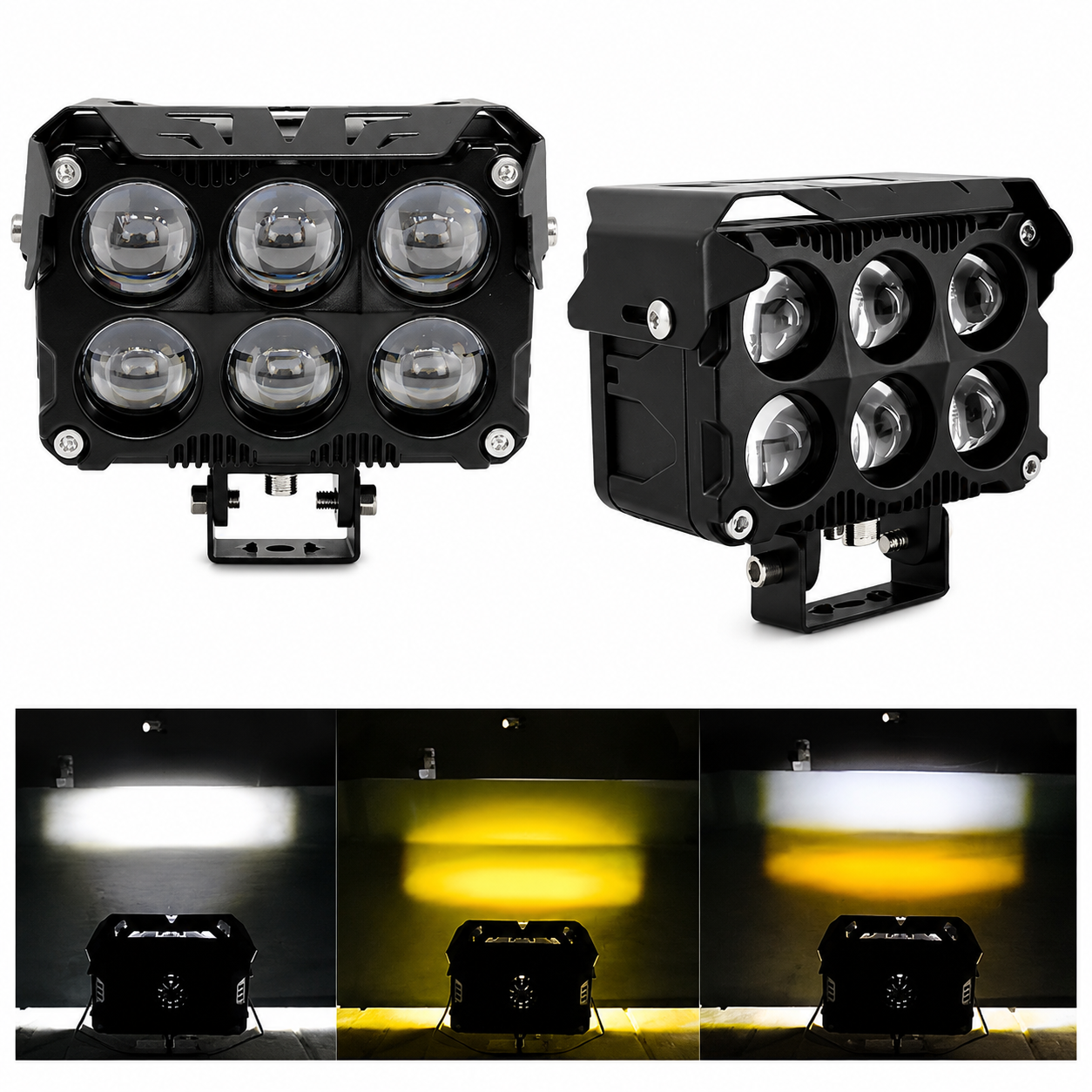 TB-520 PAR EXPLORADORA LED LINEA MINIDRIVING DE 6 LUPAS,LUZ BLANCA/AMARILLA. - Imagen 3